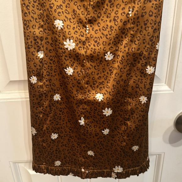 For Love and Lemons Tawney Mini Slip Dress Cheetah Size Small - Picture 5 of 11